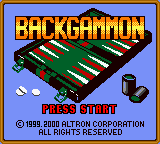 Backgammon (Europe) (En,Fr,De,Es) Title Screen